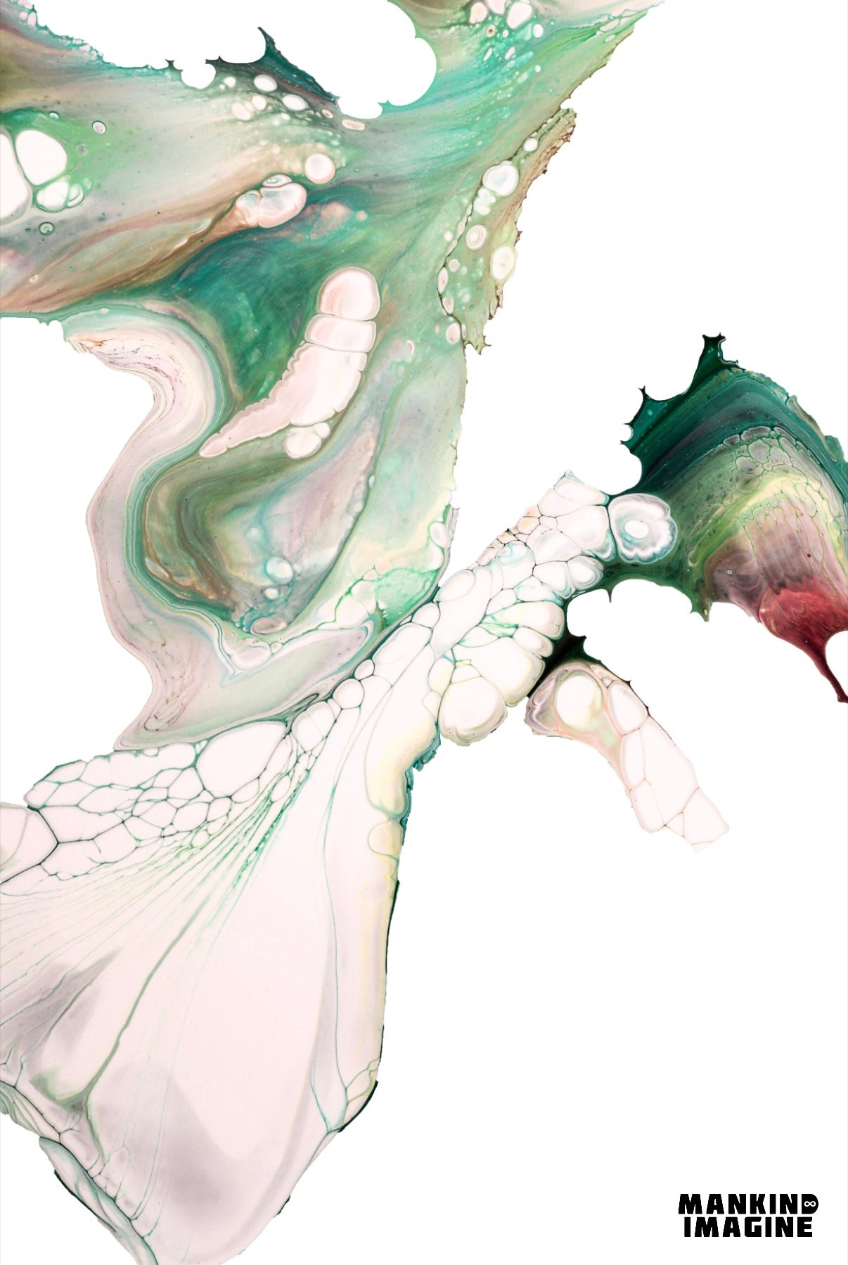 Artwork design by pour painting