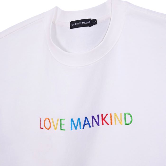 Love Mankind Sweatshirt closeup