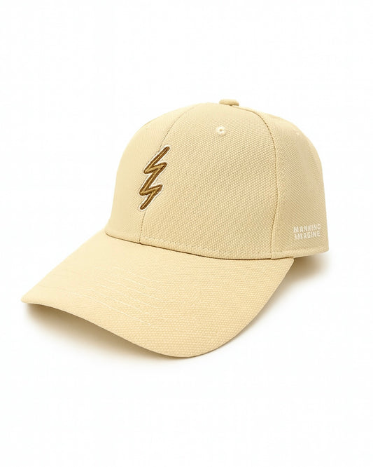 Mankind Imagine Lightning logo Embroidered Cap in Beige 閃電符號刺繡帽-米色
