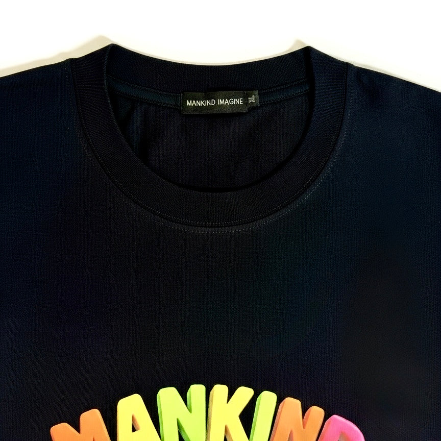 Mankind Imagine Rainbow T-Shirt in Black