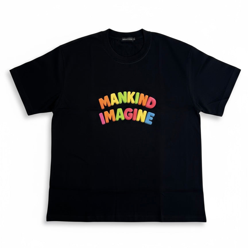 Mankind Imagine Rainbow T-Shirt in Black