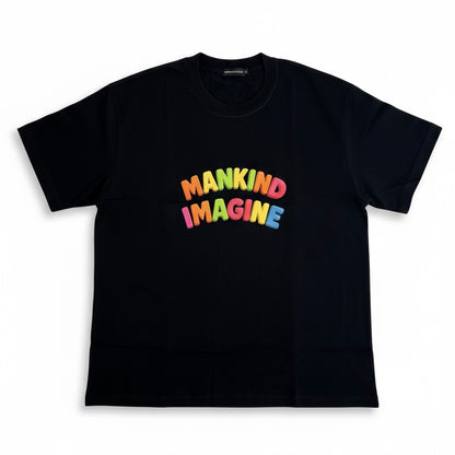 Mankind Imagine Rainbow T-Shirt in Black