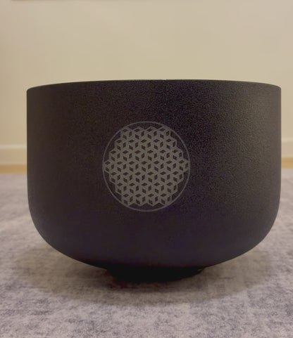 HEALING BOWL 治癒頌缽 9”D note - 曜黑霧水晶頌缽保護袋套裝